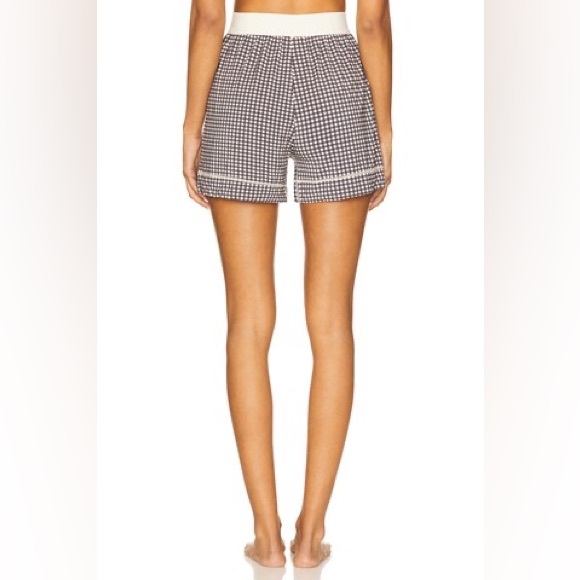 WeWoreWhat Boxer Short in Gingham Antique‎ White & Black NWT Size M - Picture 3 of 5